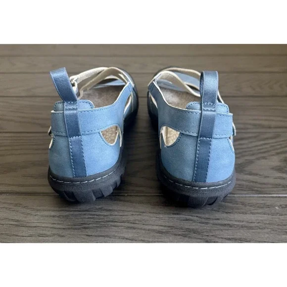 JBU Jambi Nicole Sandal Mary Jane Blue Strappy Comfort Memory Foam Casual - Picture 5 of 8